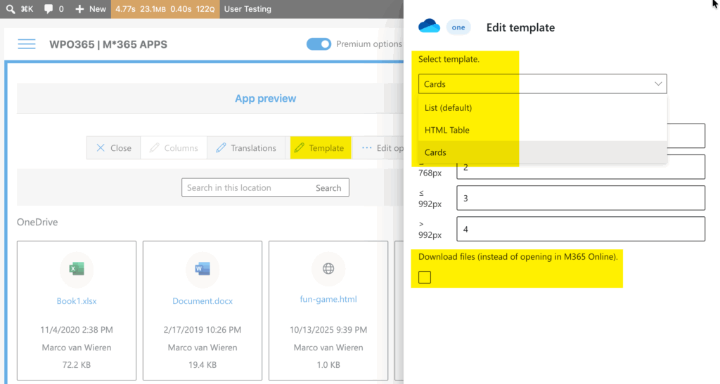 Embed a SharePoint / OneDrive Library in WordPress - Customizing your template.