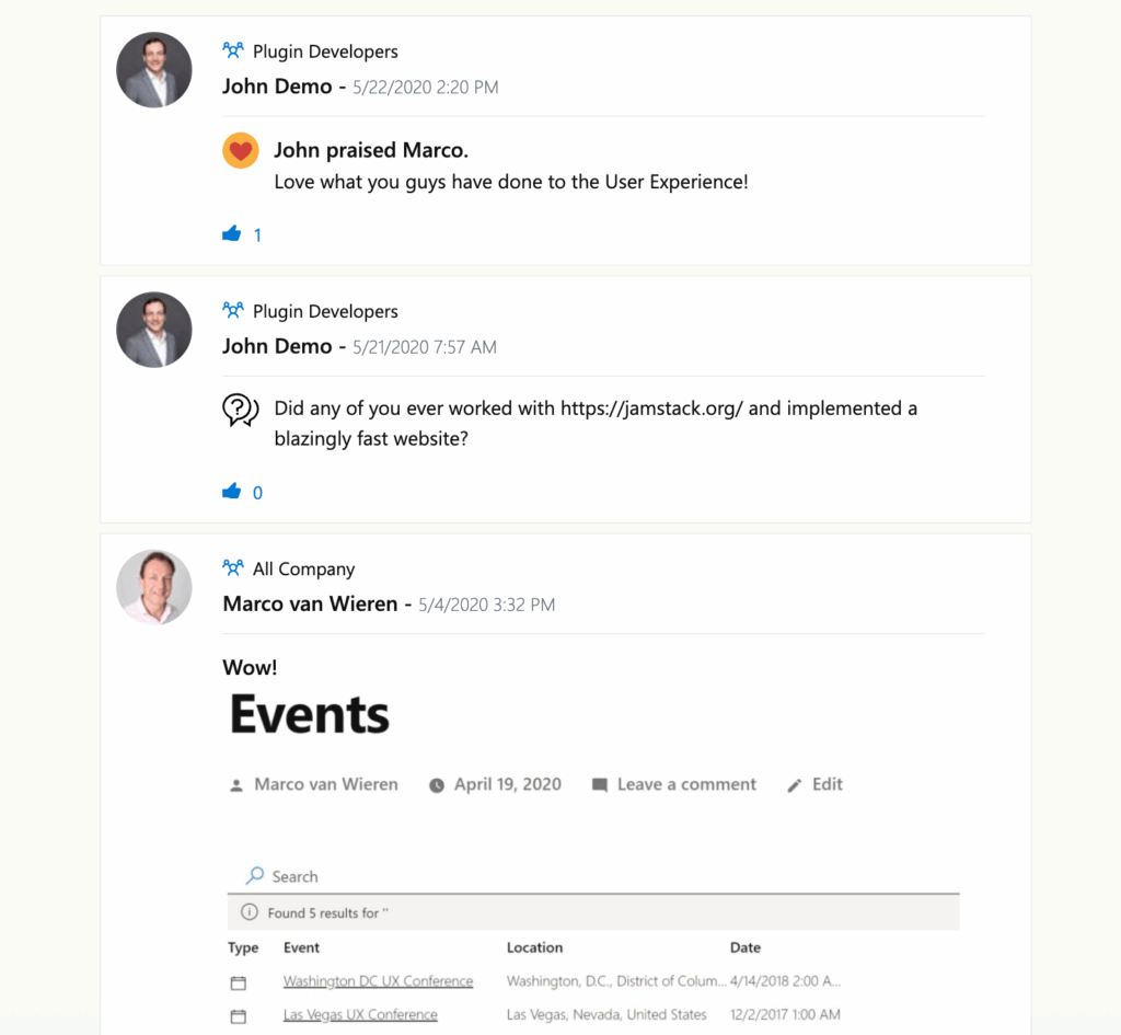 Embed Viva Engage / Yammer feeds in WordPress.
