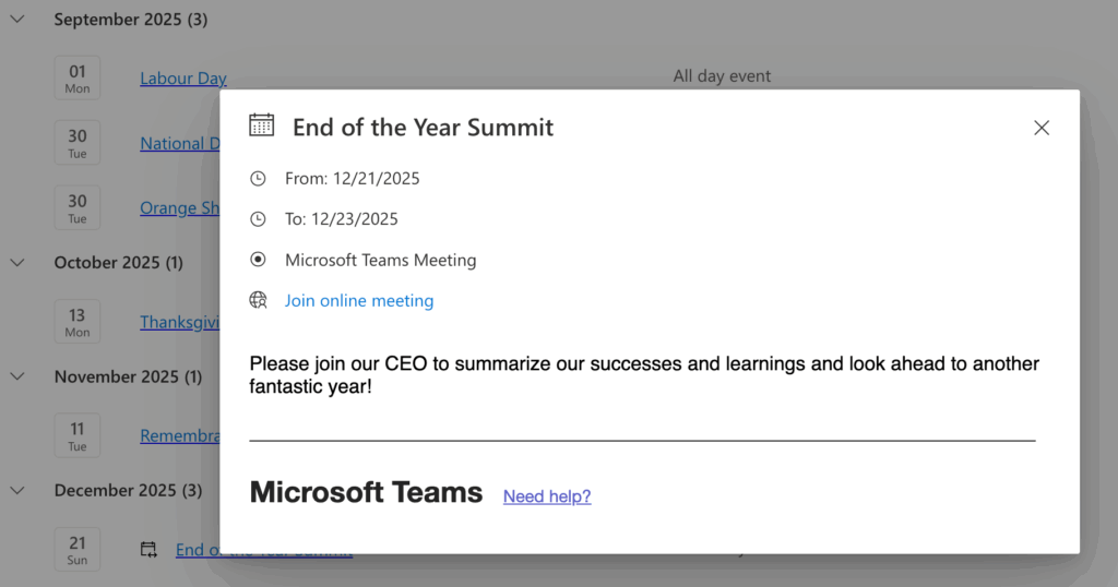 Add Outlook or Exchange Calendars to WordPress