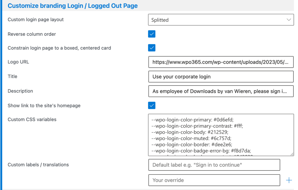 Configure a custom Login Page and hide wp-login.php - branding